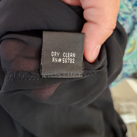 NWT Adrianna Pappel Dress SS High Low Hem Black w Floral Detailing, sz 10 - Picture 6 of 11